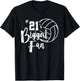 Twenty-One 21's Biggest Fan Shirt Volleyball Mom Dad T-Shirt - T-Shirt | Black