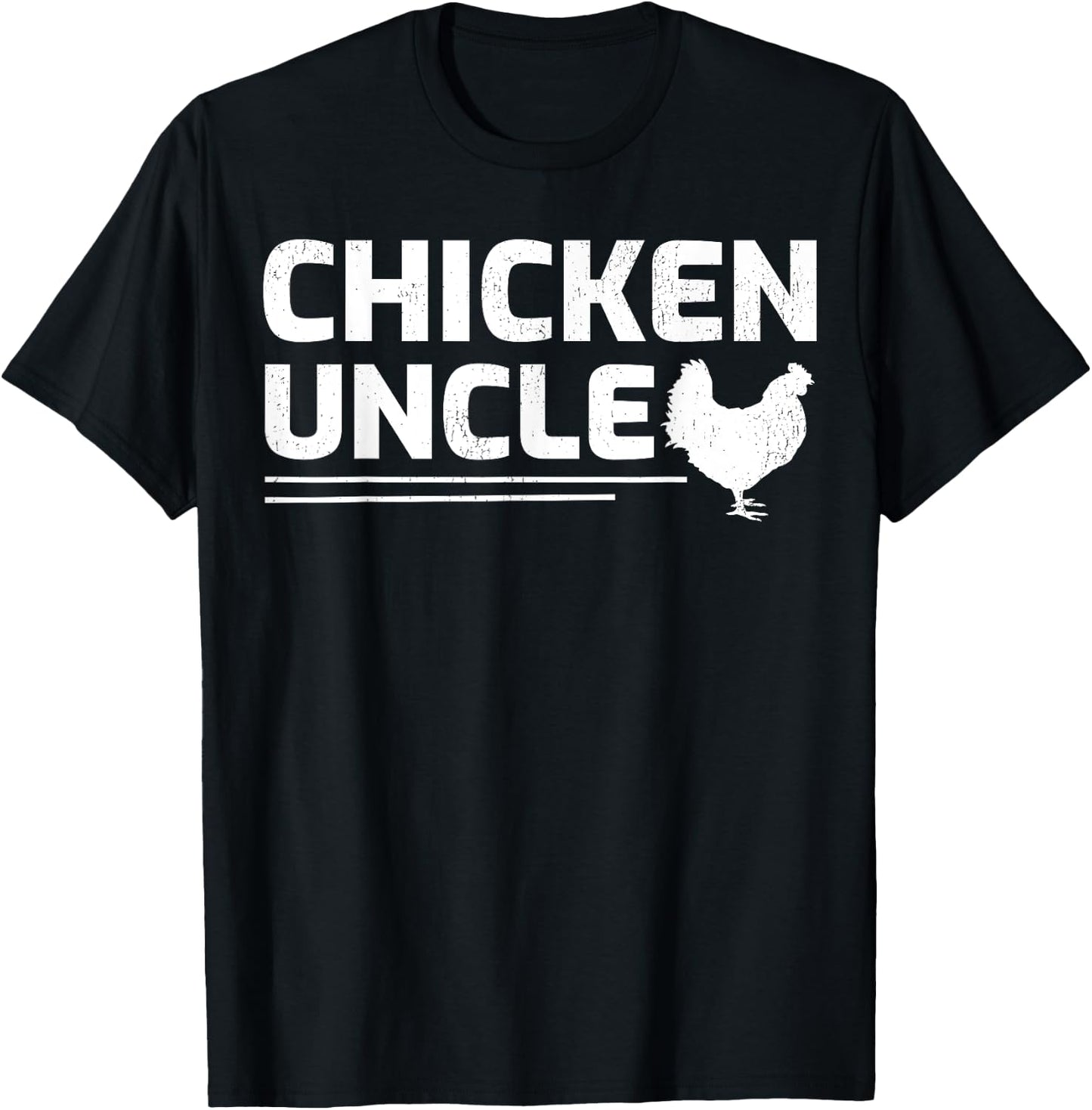 Chicken Farmer Retro Best Chicken Uncle Father's Day T-Shirt - T-Shirt | Black