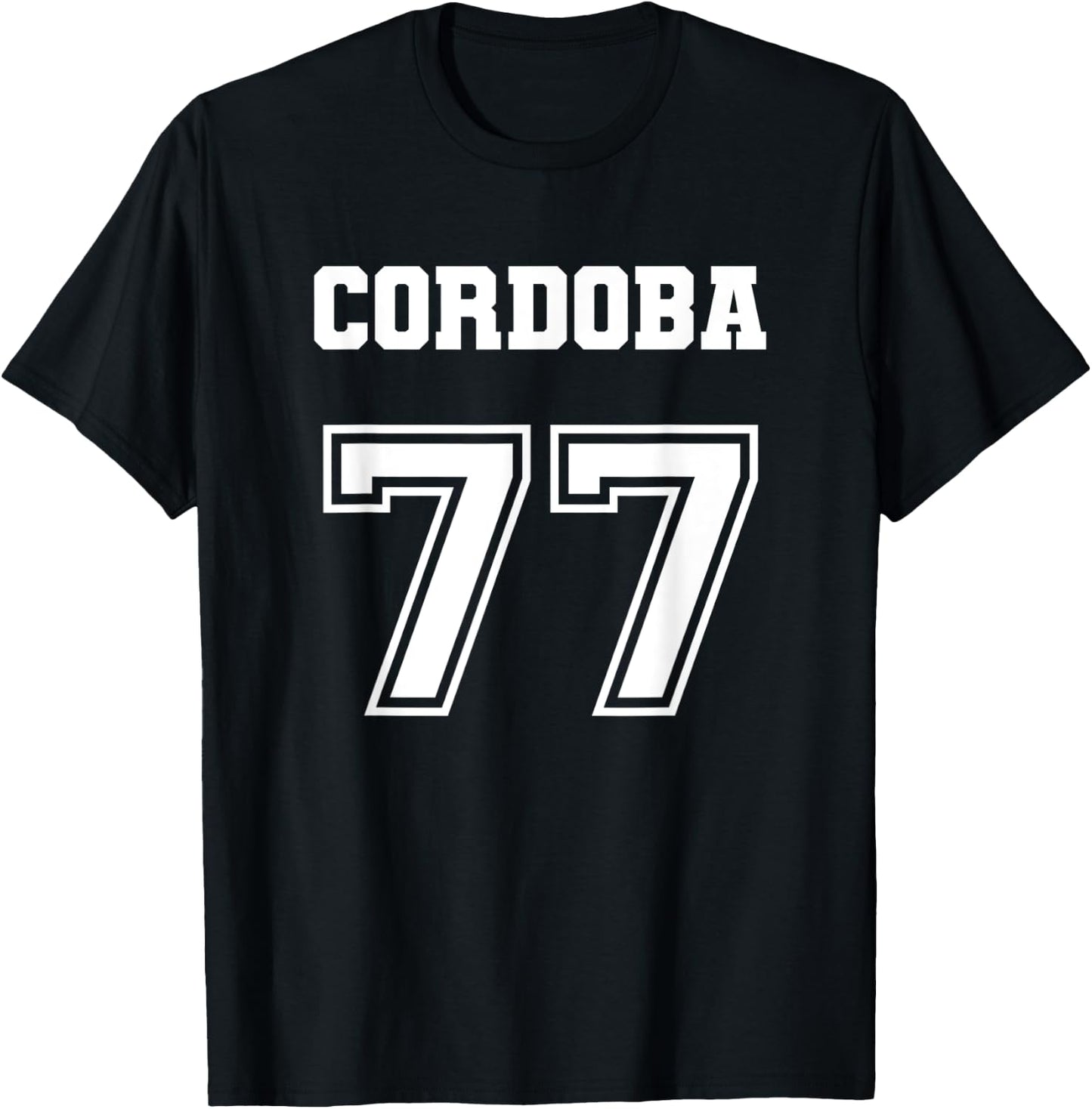 Jersey Style 1977 77 Cordoba Classic Muscle Car Lowrider T-Shirt - T-Shirt | Black