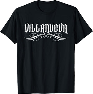 Villanueva Mexican Surname Hispanic Spanish Familia Family T-Shirt - T-Shirt | Black