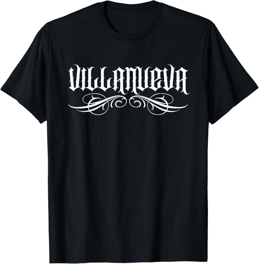 Villanueva Mexican Surname Hispanic Spanish Familia Family T-Shirt - T-Shirt | Black