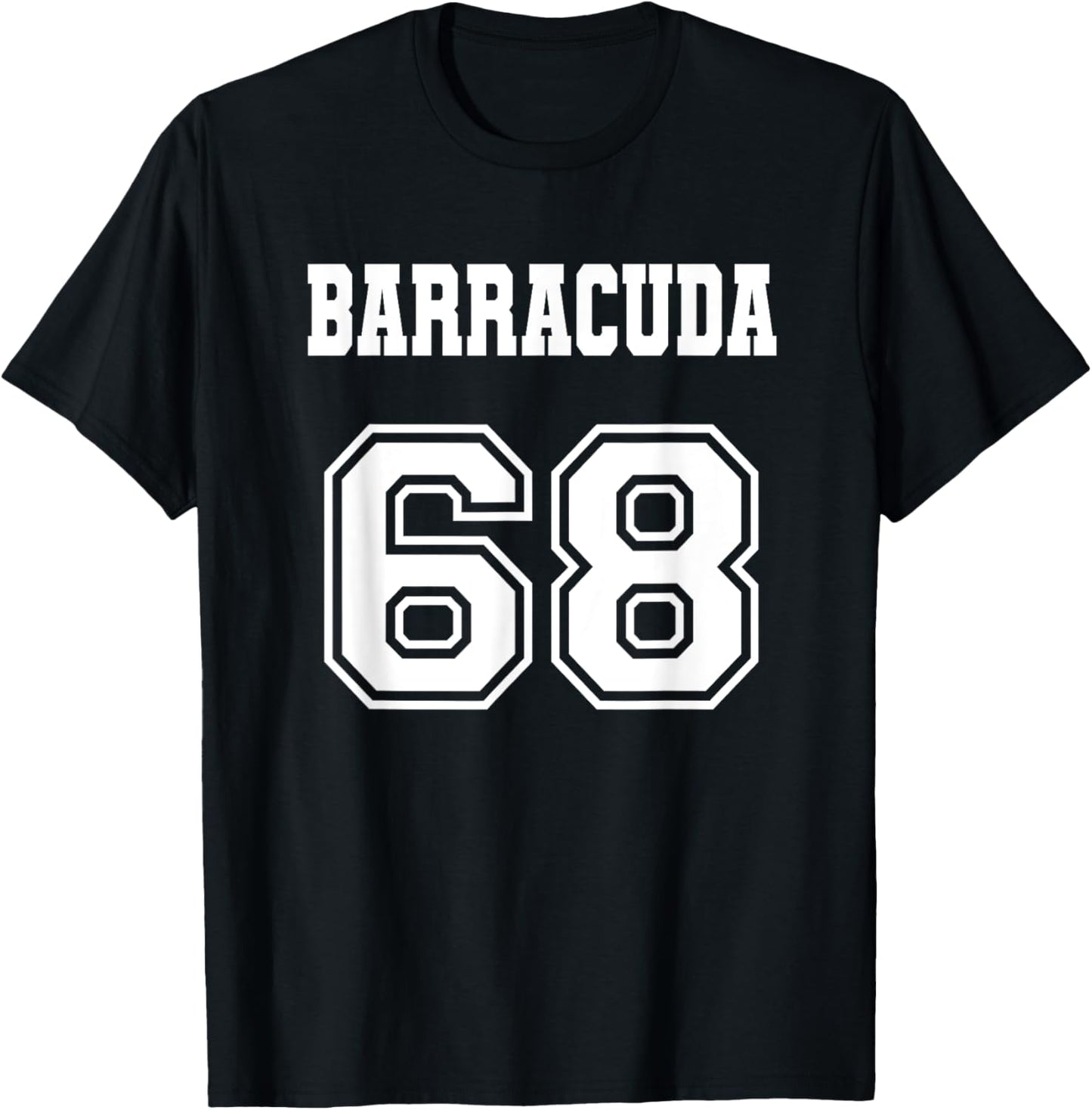 Jersey Style Barracuda 68 1968 Old School Muscle Car Fishing T-Shirt - T-Shirt | Black