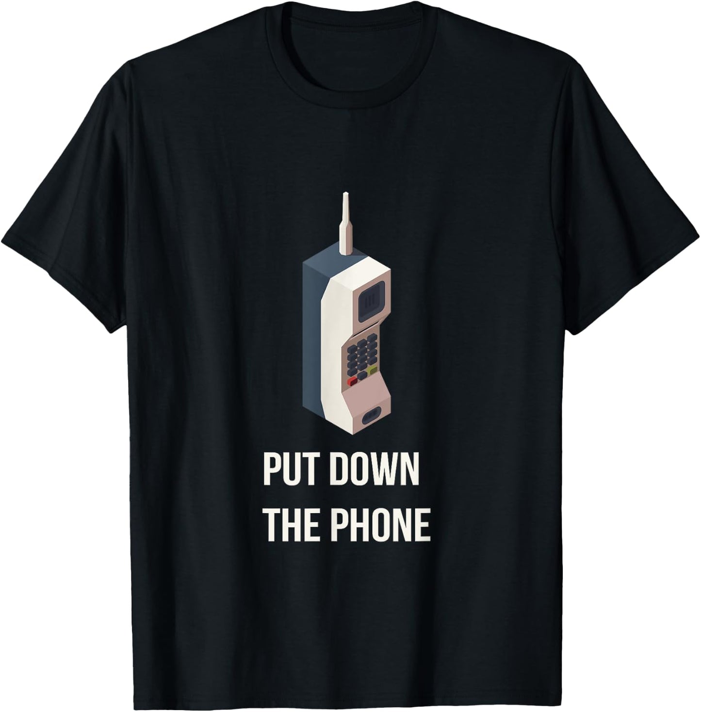 Enjoy Cool Retro Old School Phone Graphic Cool Designs T-Shirt - T-Shirt | Black