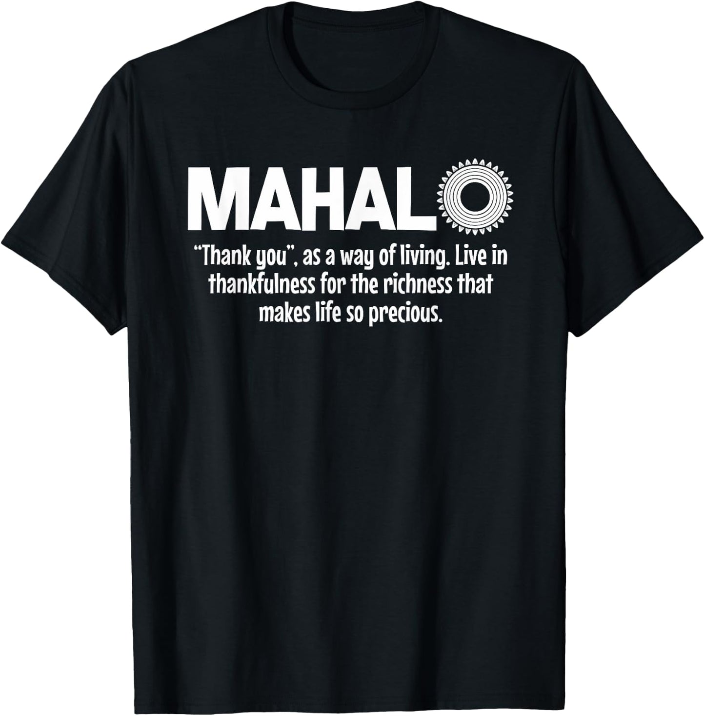Mahalo Definition Hawaiian Language Saying Tropical design T-Shirt - T-Shirt | Black