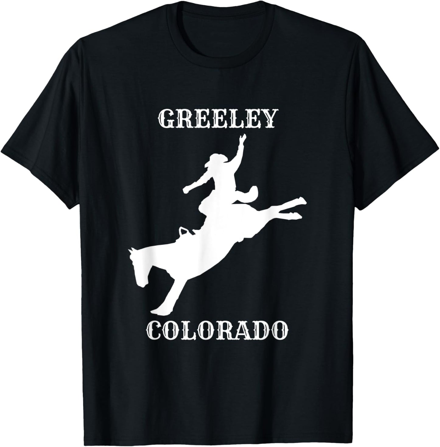 Greeley Stampede Rodeo in Colorado T-Shirt - T-Shirt | Black