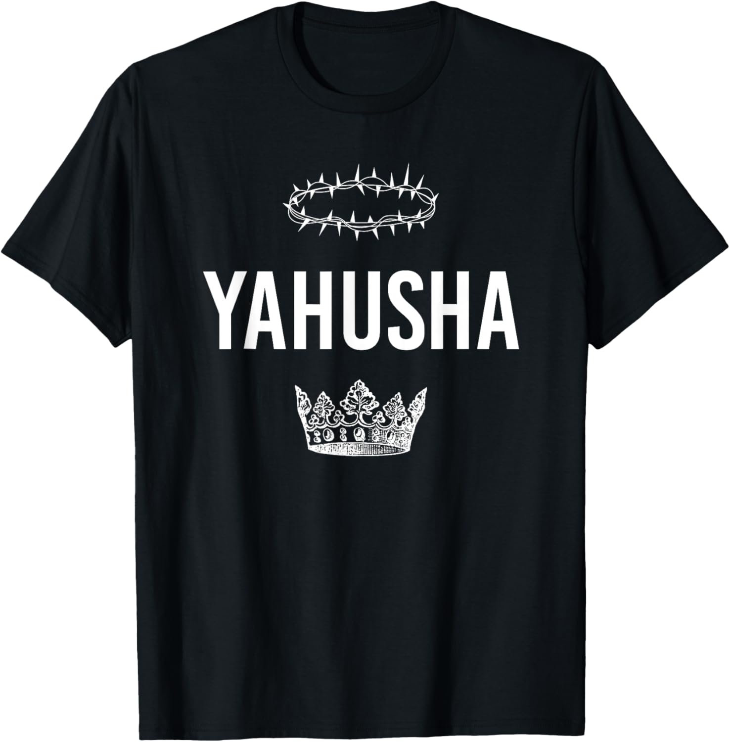 YAHUSHA Crowns T-Shirt - T-Shirt | Black