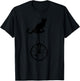 Cat On Unicycle Bike | Cute One Wheel Unicycling Funny Gift T-Shirt - T-Shirt | Black