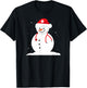 Snowman Nurse Cute Christmas Winter Holiday Snow Gift T-Shirt - T-Shirt | Black