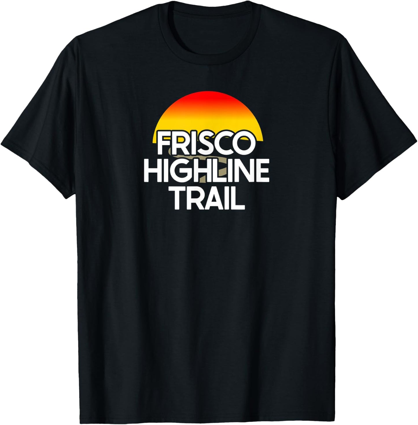Frisco Highline Trail USA Rail Trail Biking T-Shirt - T-Shirt | Black