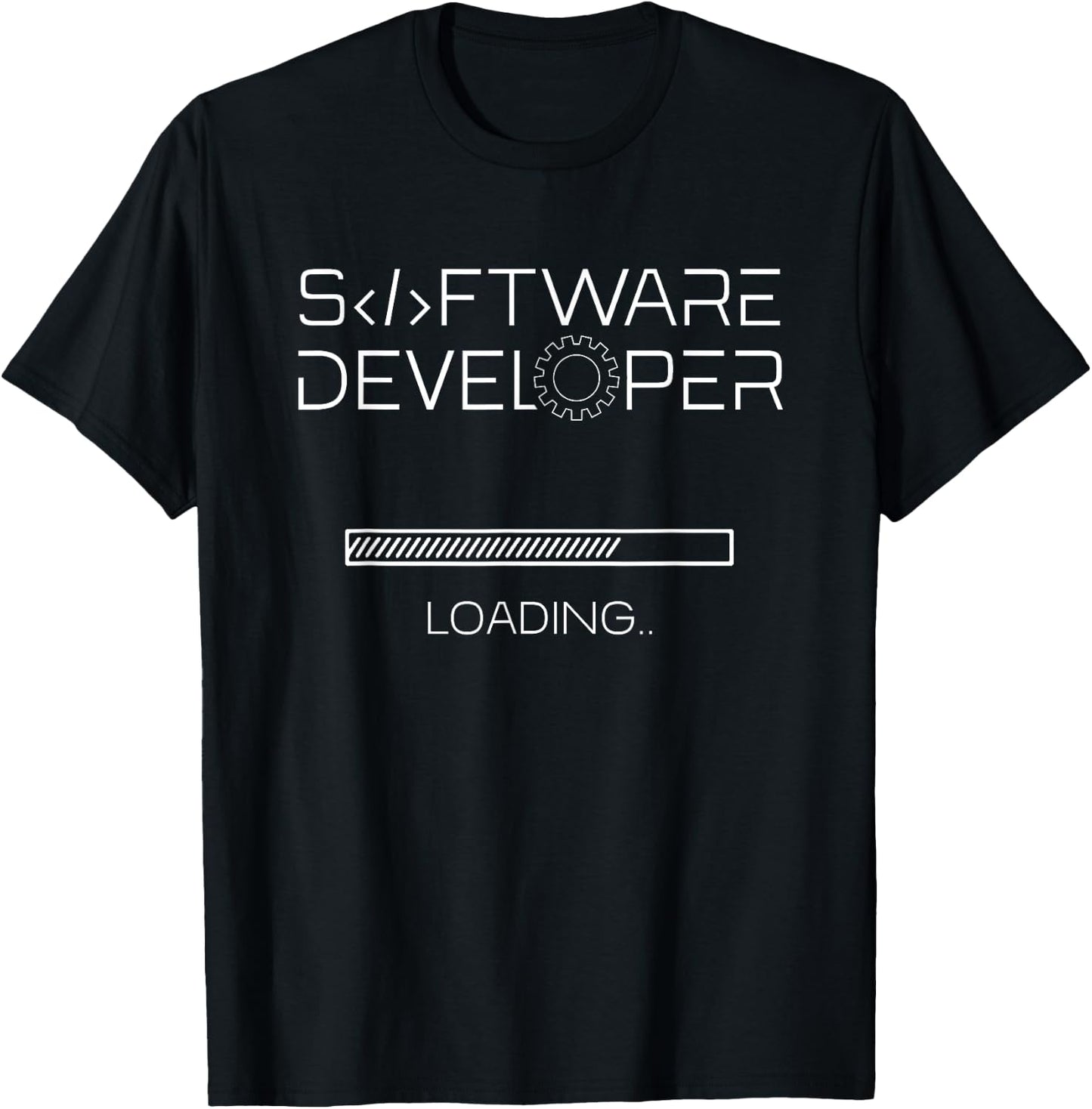 Software Developer Loading Programmer Engineer Developing T-Shirt - T-Shirt | Black