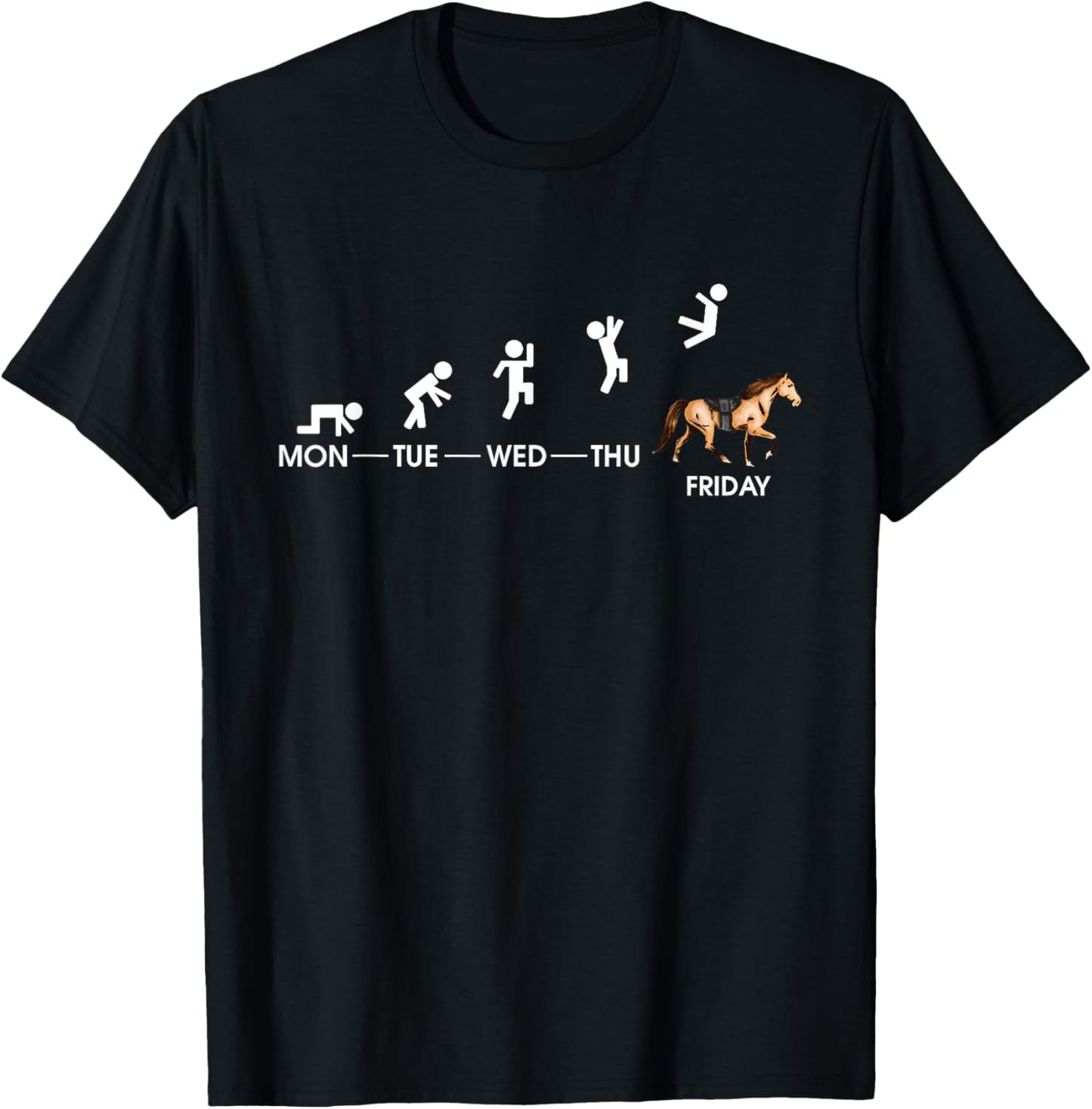 Horses Rider Gifts Equestrian T-Shirt - T-Shirt | Black
