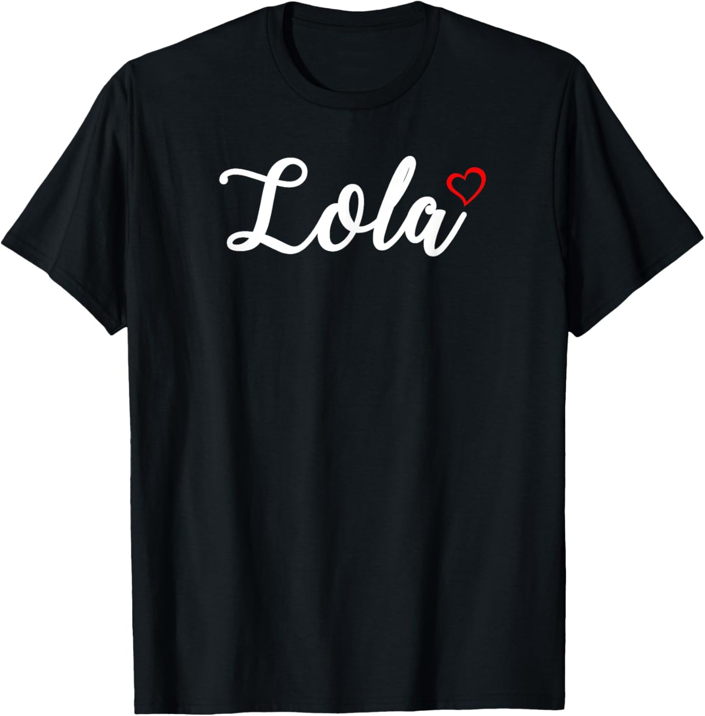 Cute Lola Lover Gift Grandma T-Shirt - T-Shirt | Black