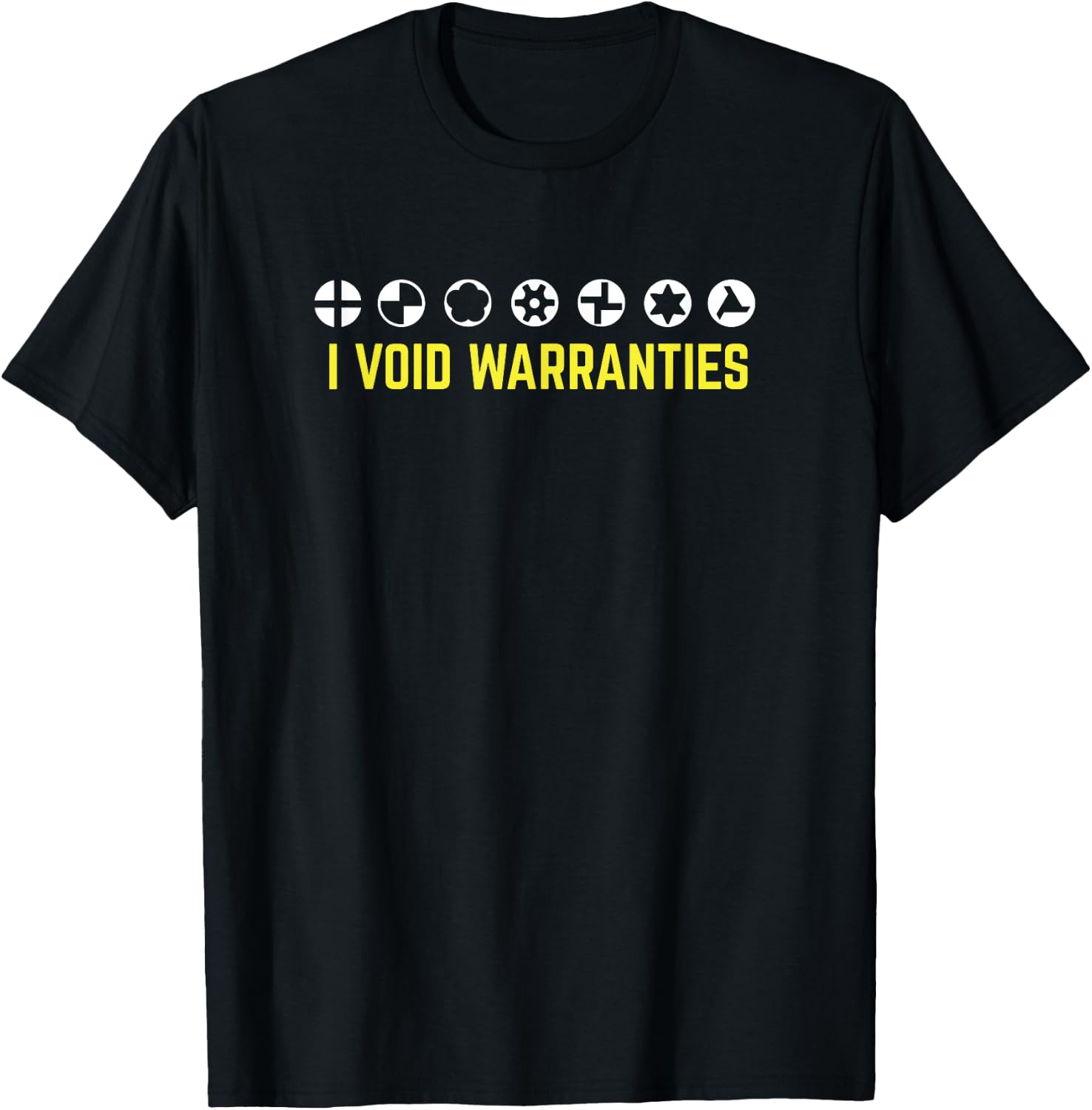 I Void Warranties Funny Sarcastic Auto Repair - Black - Small - - Cotton Blend - Short Sleeve - - Classic Fit - Lightweight - Lace Embellishment T-Shirt - T-Shirt | Black