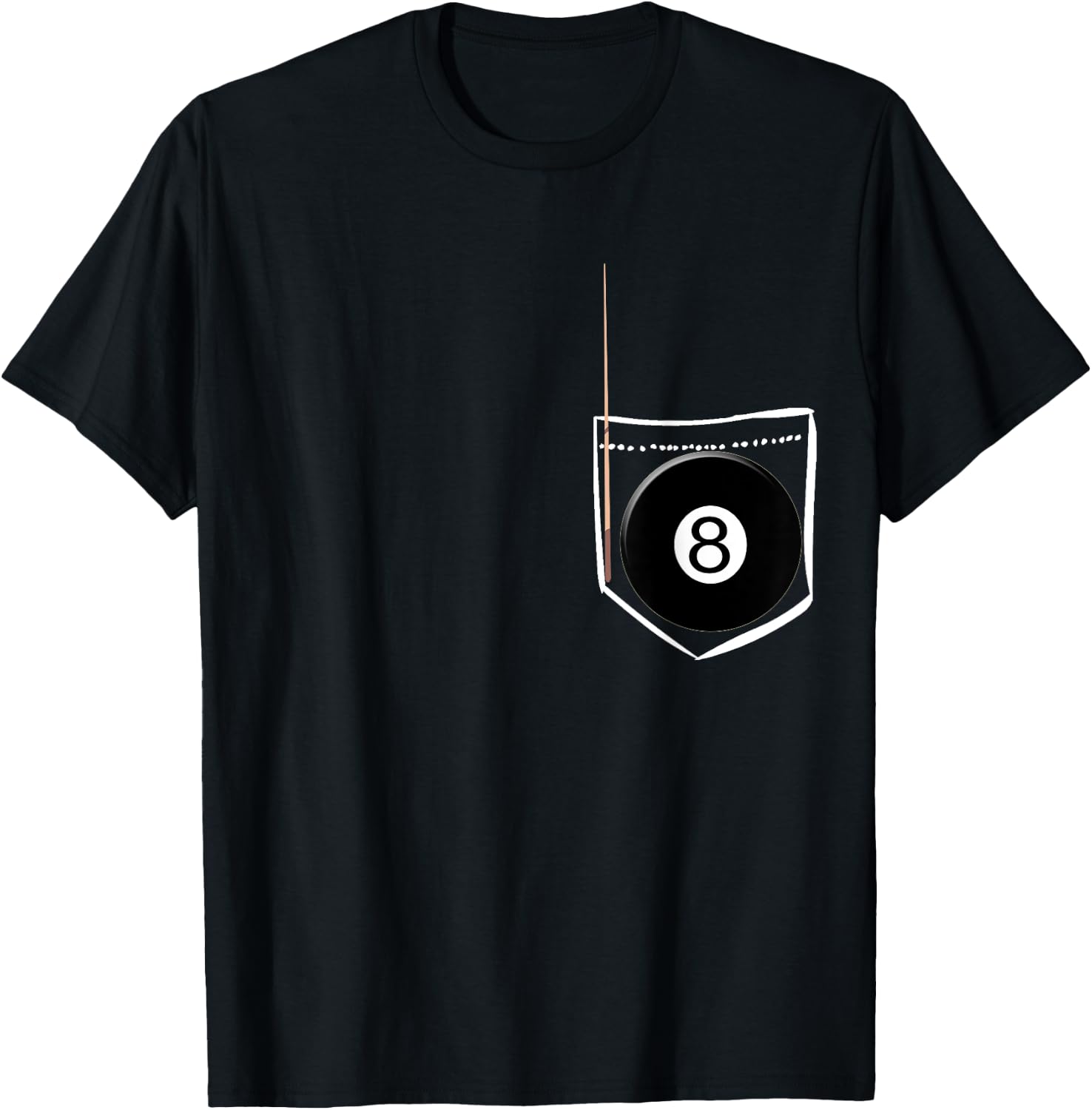 Billiard Pocket 8 Balls Cues Pool Snooker T-Shirt - T-Shirt | Black