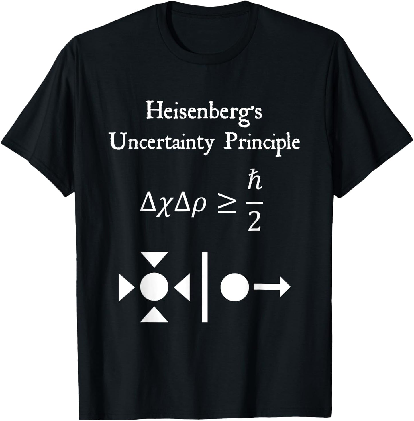 Nerdy Vintage Heisenberg's Uncertainty Physics Teacher T-Shirt - T-Shirt | Black