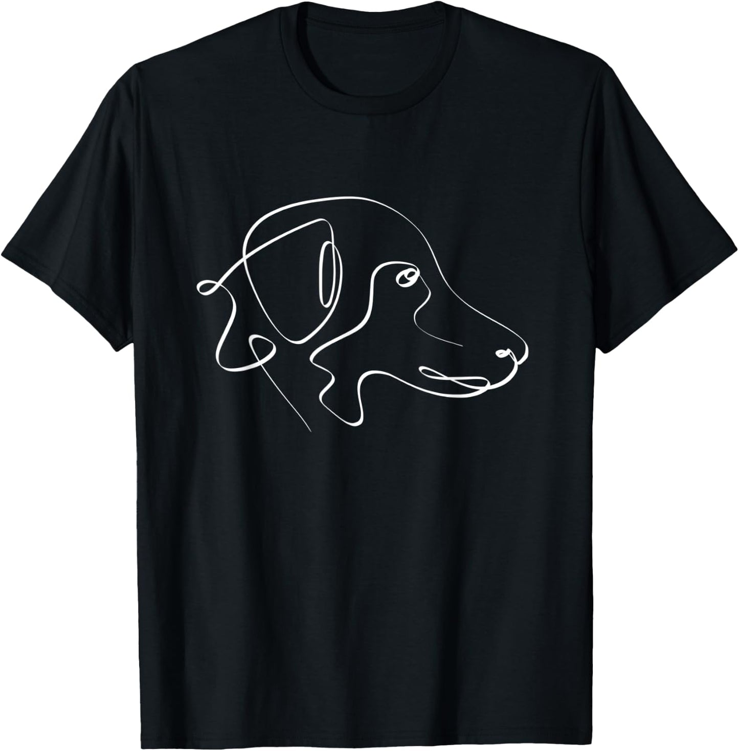 DOG LINE ART | Pets love | Puppy | Pitbull | Happy Dogs Pet Men Women Kids T-Shirt - T-Shirt | Black