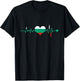 Vintage Bulgaria Flag Heartbeat Bulgarian Pride Gift T-Shirt - T-Shirt | Black
