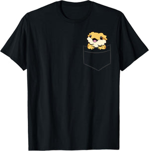 Funny Lizard and Gecko Gifts Bearded Dragon In The Pocket Cute Pet Bearded Dragon -Kids Black T-Shirt - T-Shirt | Black