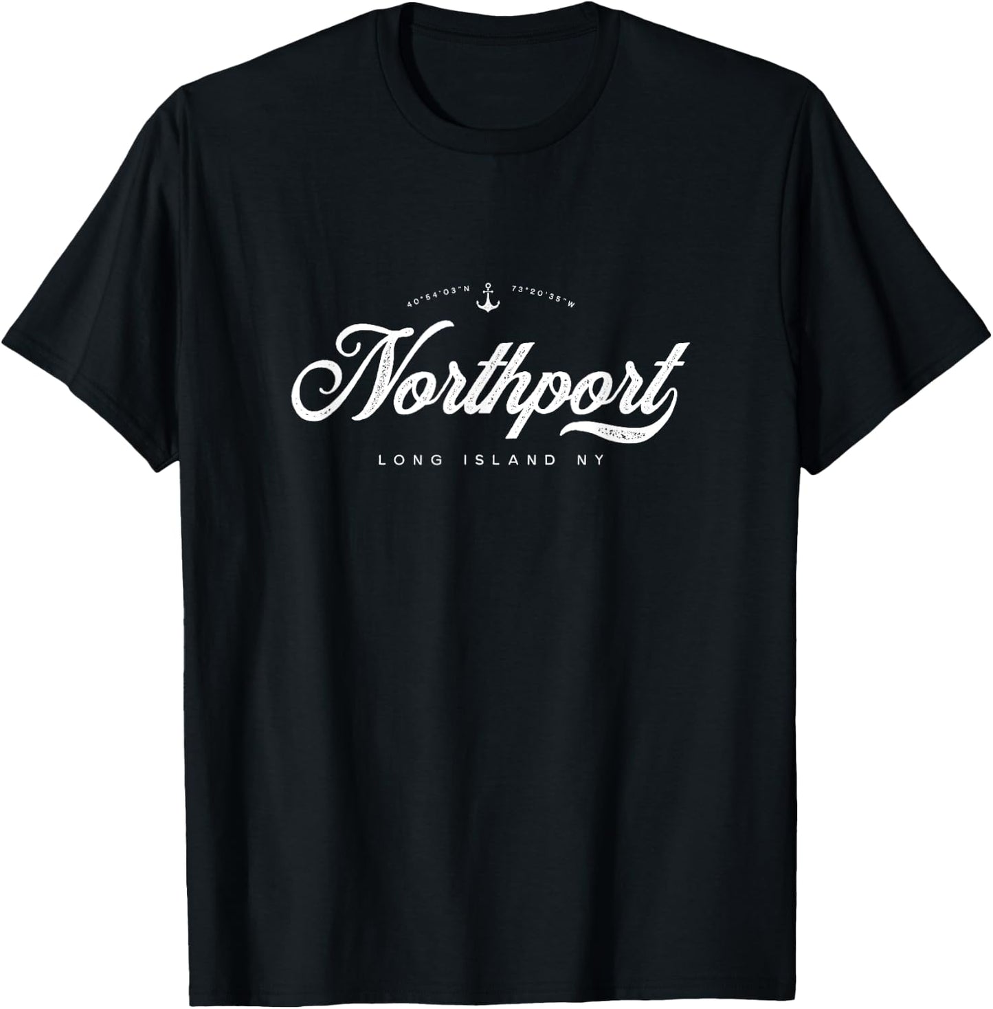 Northport Long Island NY Vintage Retro T-Shirt - T-Shirt | Black