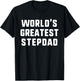 World's Greatest StepDad Funny Family Step-Dad T-Shirt - T-Shirt | Black