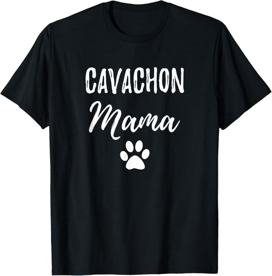 Cavachon Mama Funny Dog Mom Gift Mothers Day T-Shirt - T-Shirt | Black