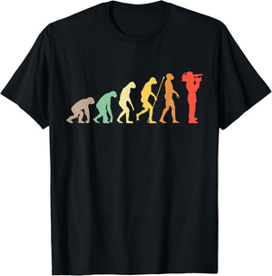 Kameramann Evolution Vintage Camera Filmmaker Gift T-Shirt - T-Shirt | Black