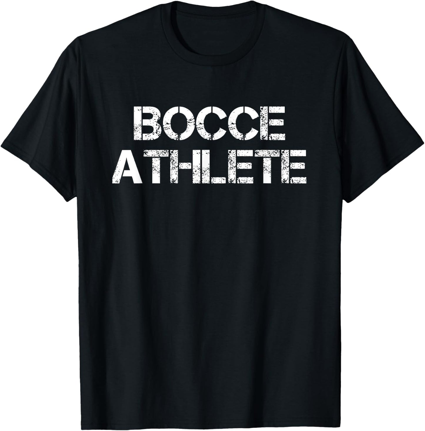 Bocce Athlete - Distressed Sport Design T-Shirt - T-Shirt | Black