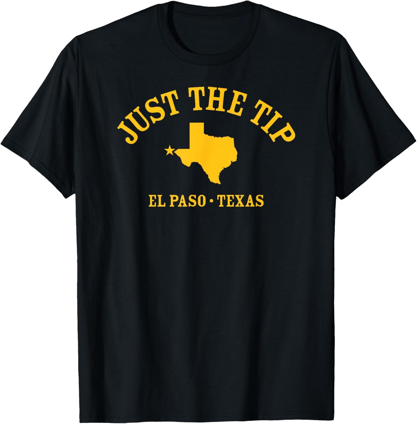 JUST The TIP/El Paso TX Athletic Design with State T-Shirt - T-Shirt | Black