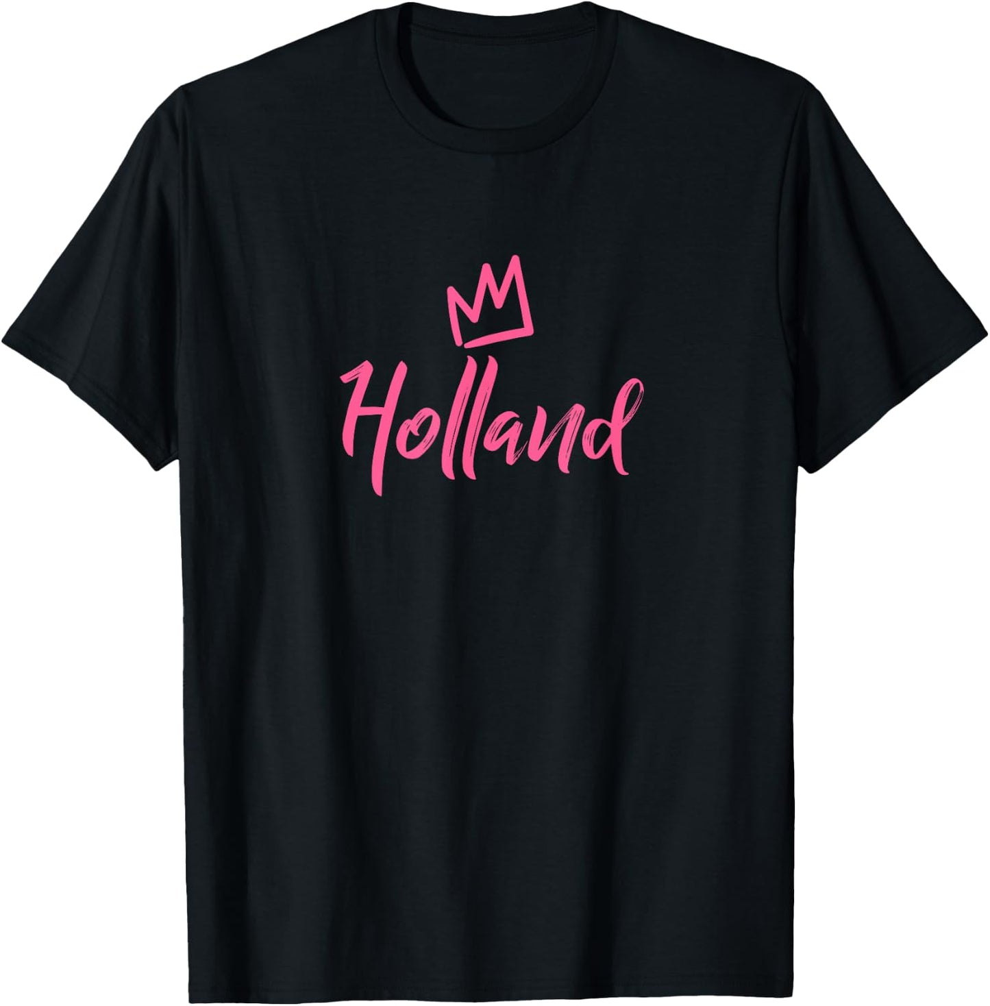Holland the Queen / Pink Crown Called Holland T-Shirt - T-Shirt | Black