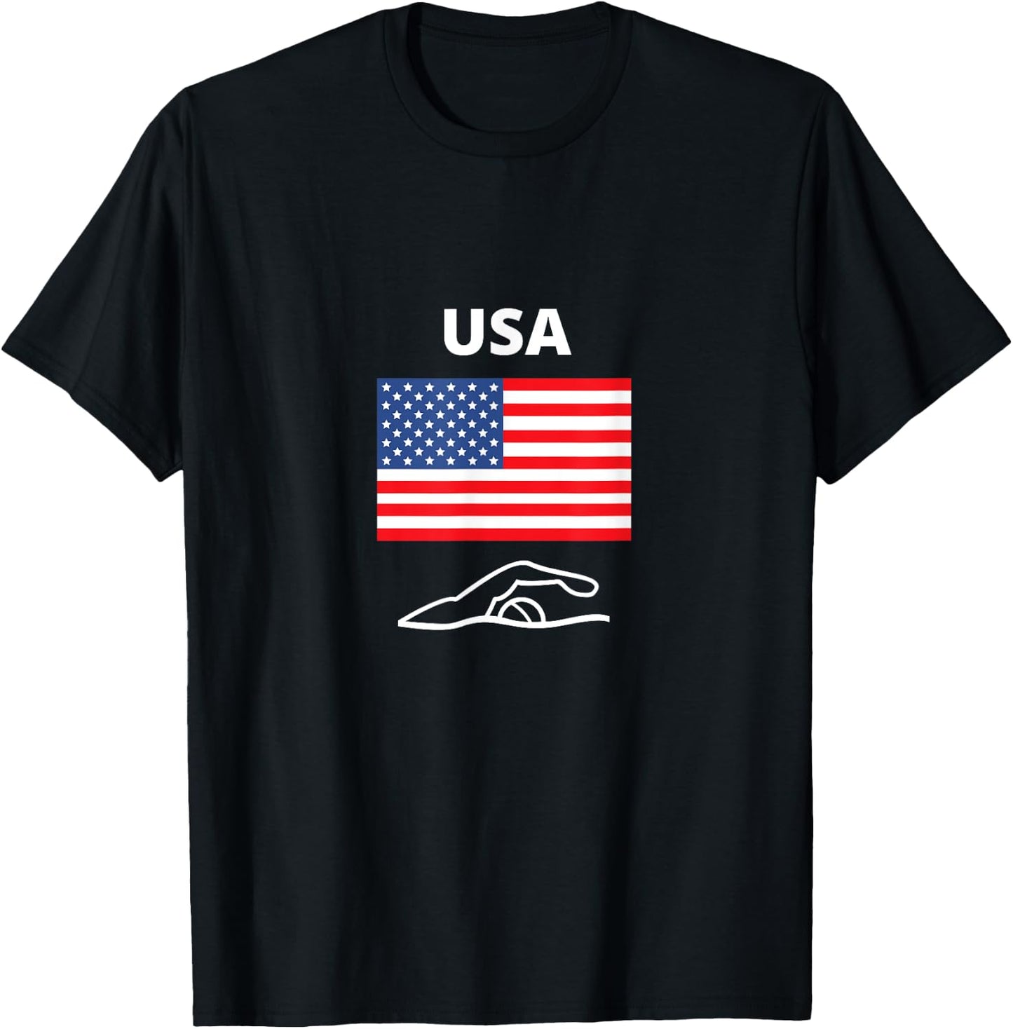 Swim Team USA 2021 T-Shirt - T-Shirt | Black