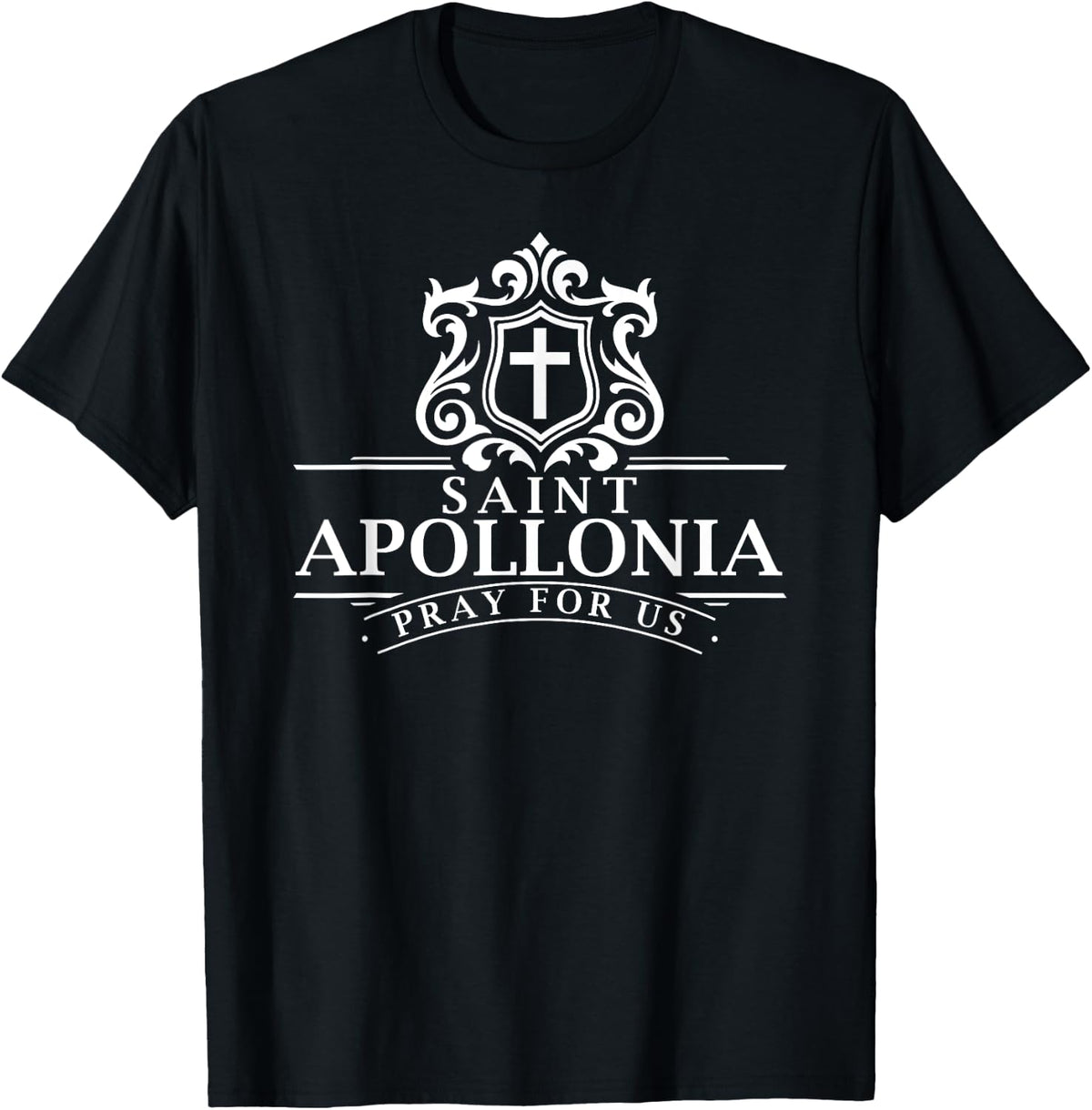 St Apollonia Patron Saint of Dentists Dental Hygienist Saint T-Shirt - T-Shirt | Black