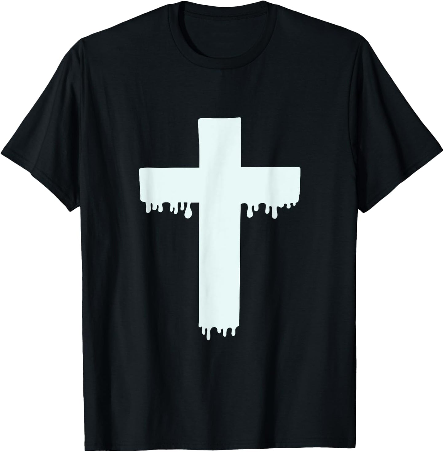 Kawaii Pastel Drippy Cross, Gurokaw Japanese Goth Aesthetic T-Shirt - T-Shirt | Black