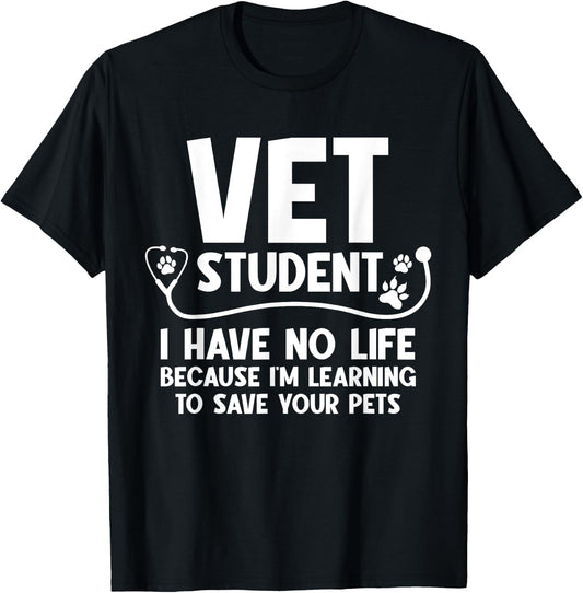 Cool Vet Tech Art Women Vet Assistant Veterinarian T-Shirt - T-Shirt | Black
