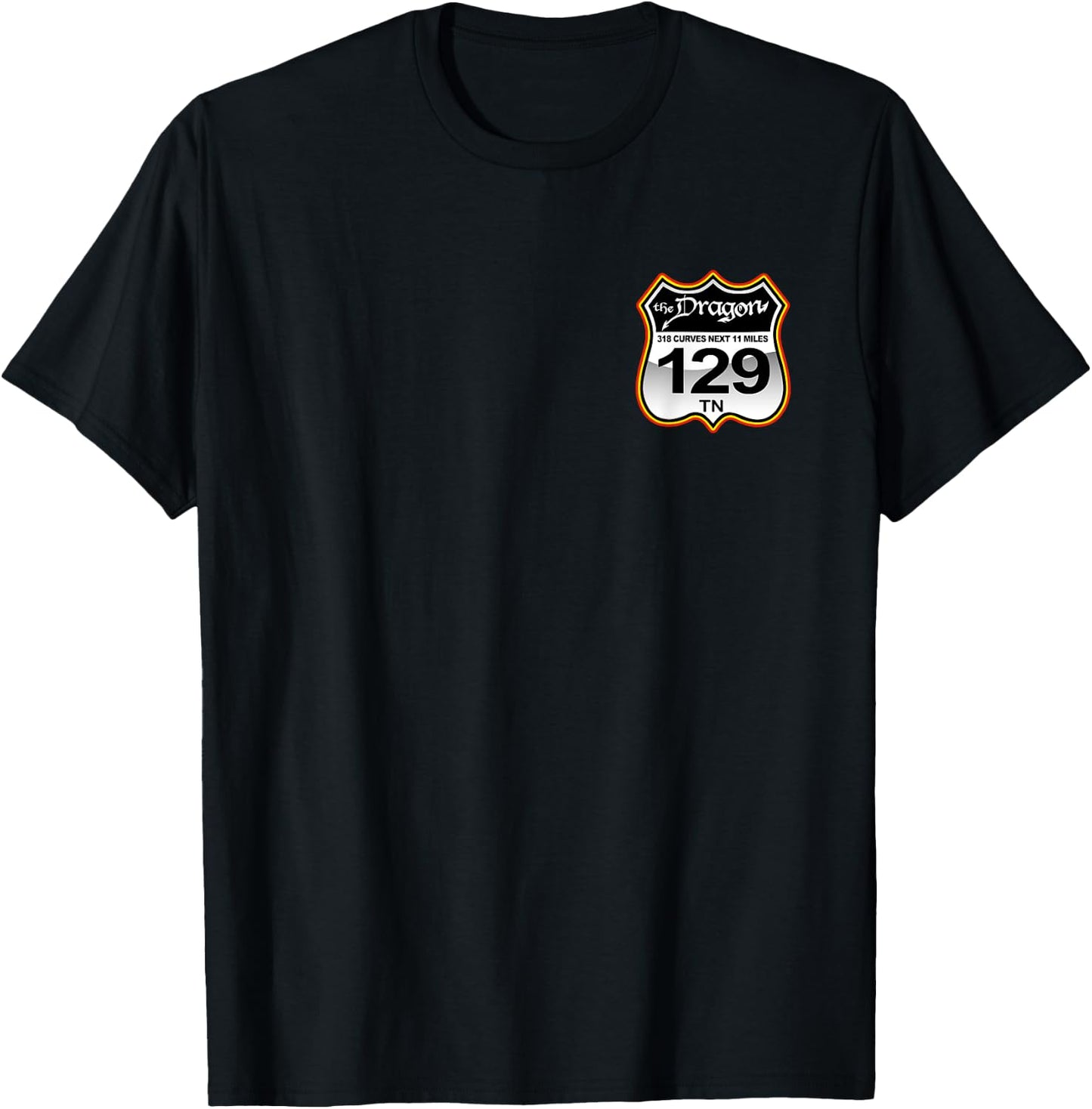 The Dragon US 129 Highway in NC and TN USA T-Shirt - T-Shirt | Black