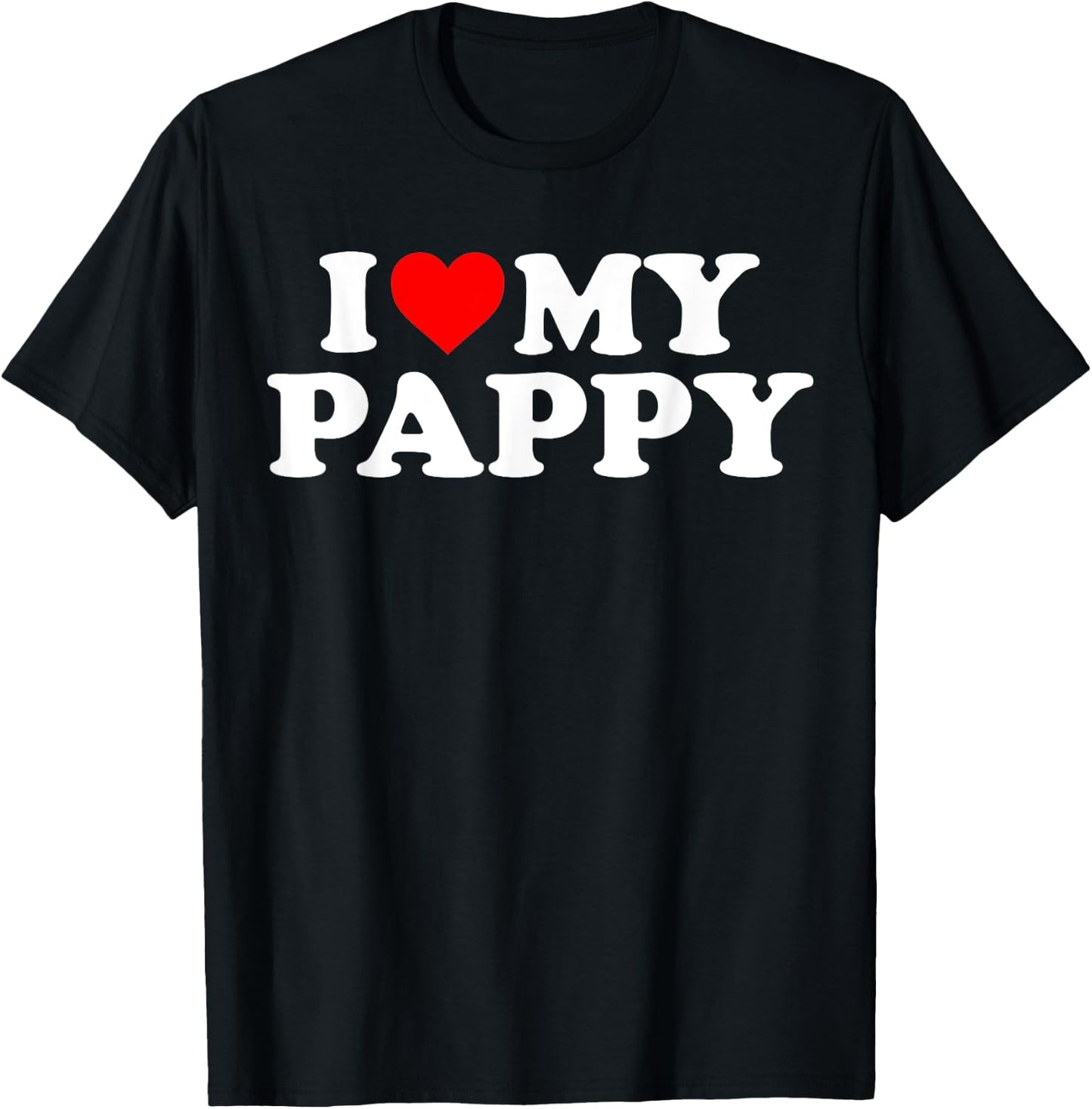 Kids I Love My Pappy Shirt Toddler, Boy, Girl, Youth, Baby T-Shirt - T-Shirt | Black