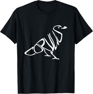 Corvus, Crow, Raven, Jackdaw, Rook, , Men's, Women's T-Shirt - T-Shirt | Black