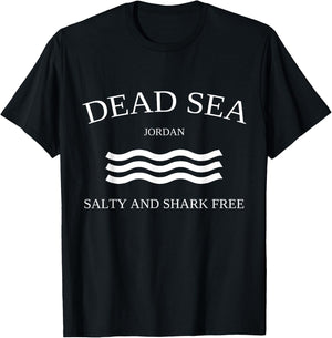 Dead Sea Salty Shark Free Funny Jordan Travel T-Shirt - T-Shirt | Black