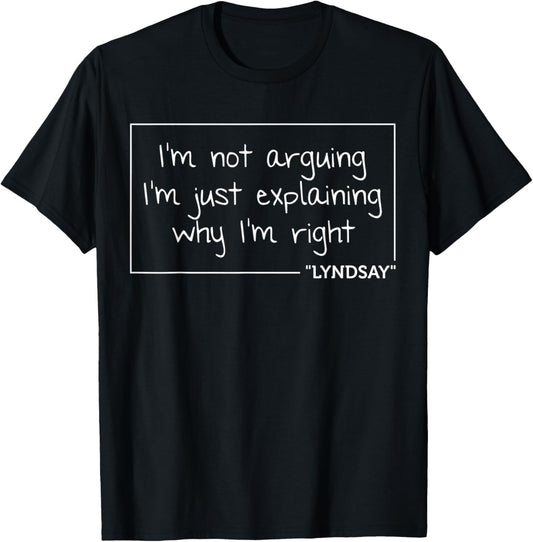 LYNDSAY Gift Quote Personalized Name Funny Birthday Joke T-Shirt - T-Shirt | Black