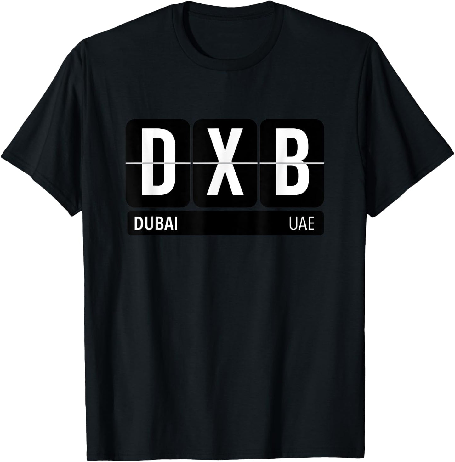 DXB Dubai Arab Emirates Travel Souvenir (White) T-Shirt - T-Shirt | Black