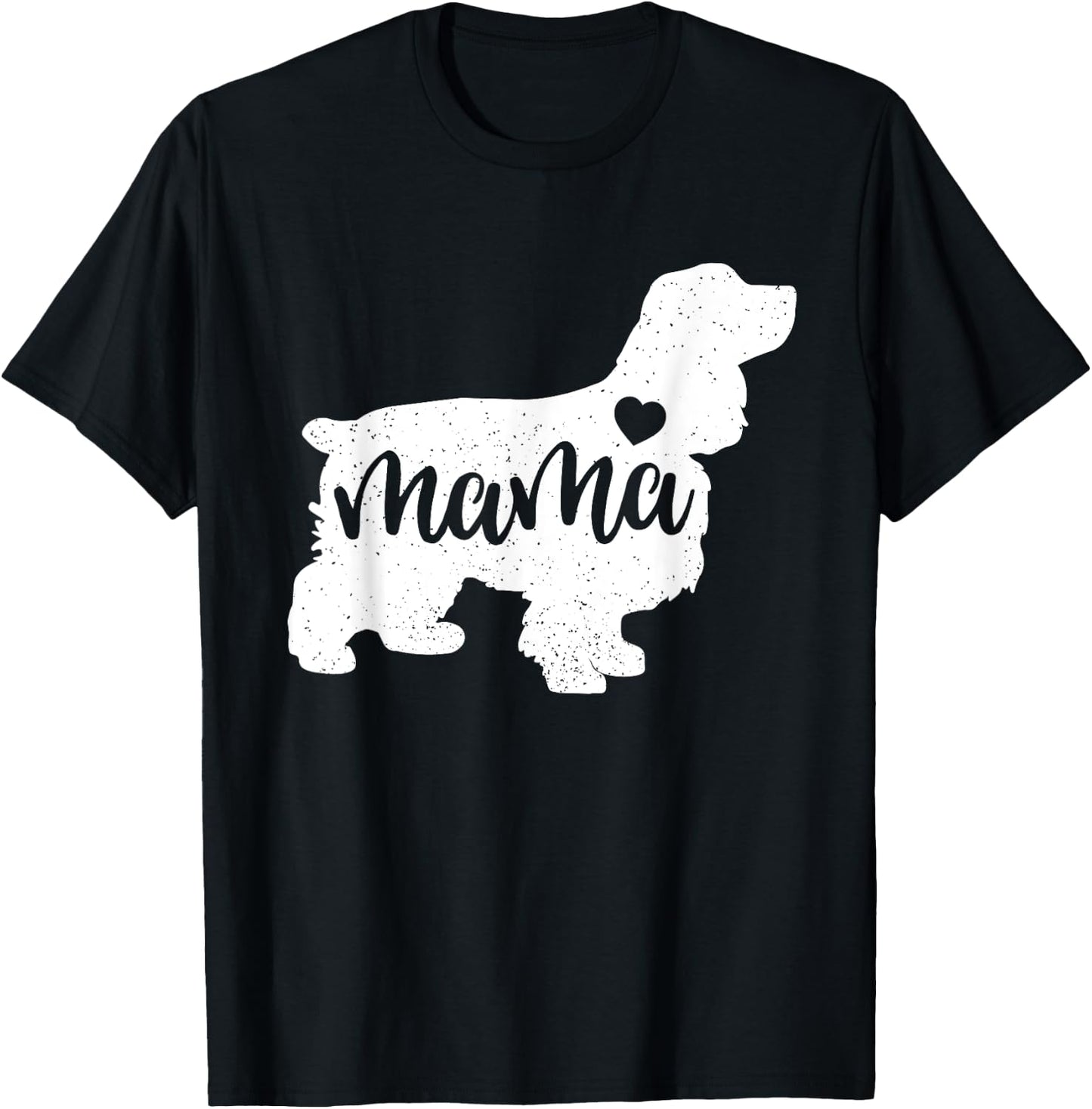 Cocker Spaniel Mother's Day Mum Dog Mum Paw Lover T-Shirt - T-Shirt | Black