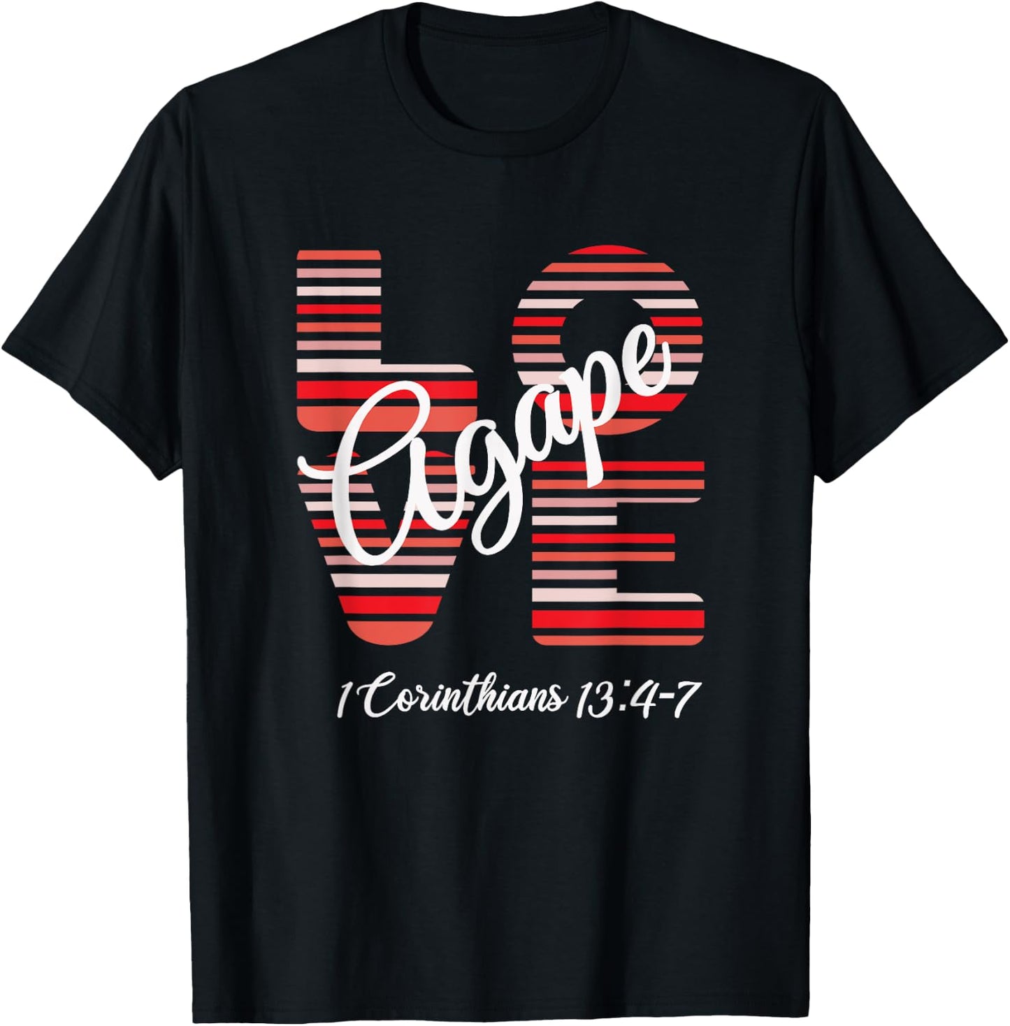 Agape Love Inspirational Christian T-Shirt - T-Shirt | Black