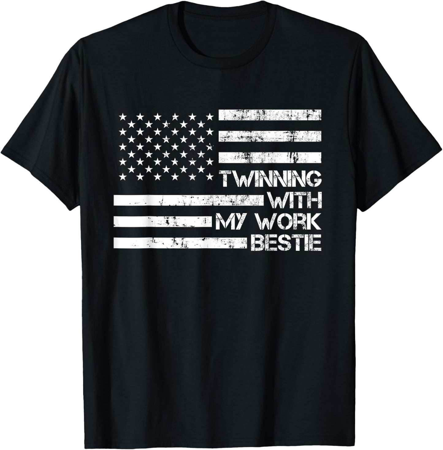 Twinning With My Work Bestie Spirit Week Best Friend Twin T-Shirt - T-Shirt | Black