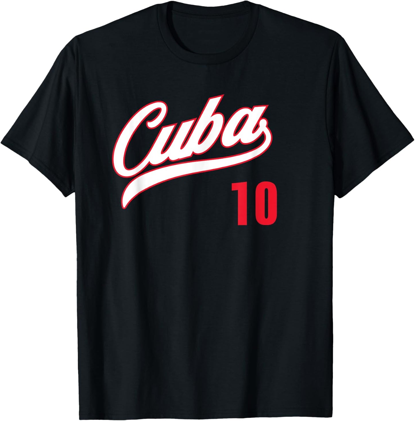 Cuba Baseball Remera Beisbol Cuban Jersey 10 T-Shirt - T-Shirt | Black