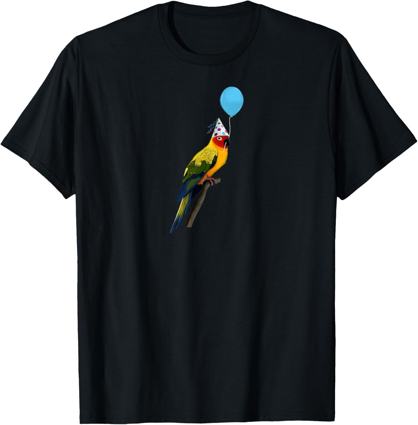 Sun Conure Bird Party Birdwatcher Animal Biologist T-Shirt - T-Shirt | Black