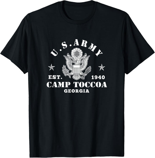 Camp Toccoa At Currahee Us Paratrooper - Camp Toccoa Veteran T-Shirt - T-Shirt | Black