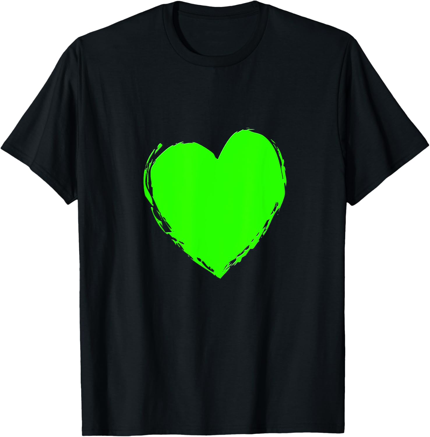 Big Green Heart Celebration Design for St Patricks Day T-Shirt - T-Shirt | Black