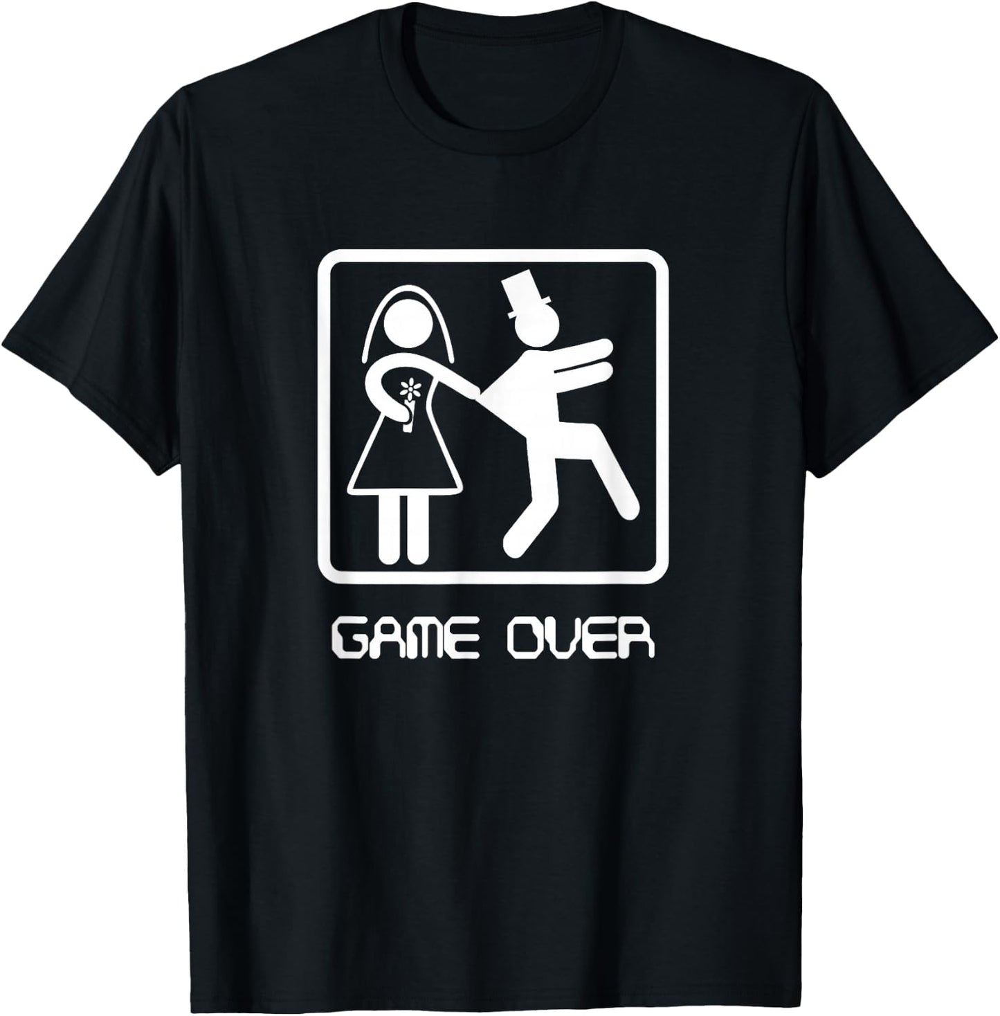 Game over shirt - Video Gamer Bachelor Wedding Groom shirt T-Shirt - T-Shirt | Black