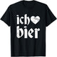 Funny Oktoberfest I Love Beer Ich Heart Bier German Drinking T-Shirt - T-Shirt | Black