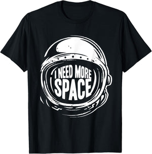I Need More Space Cool Astronaut Space Helmet Costume T-Shirt - T-Shirt | Black