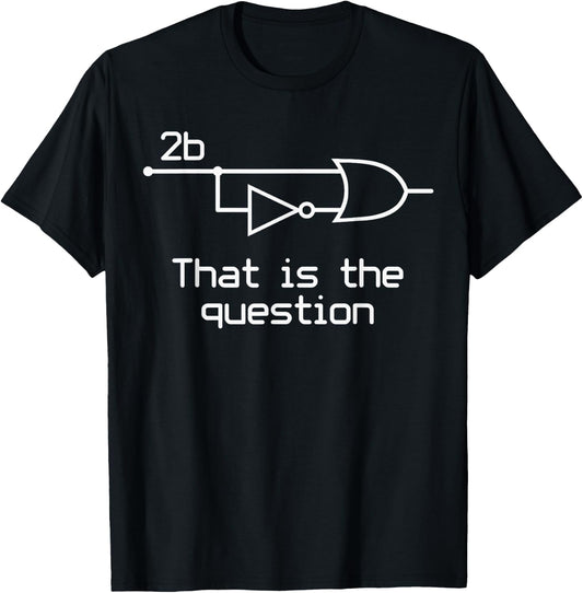 14th Floor Apparel Vintage To Be Or Not To Be Electrical Engineer Circuit Gift Dark Black Adult T-Shirt - T-Shirt | Black